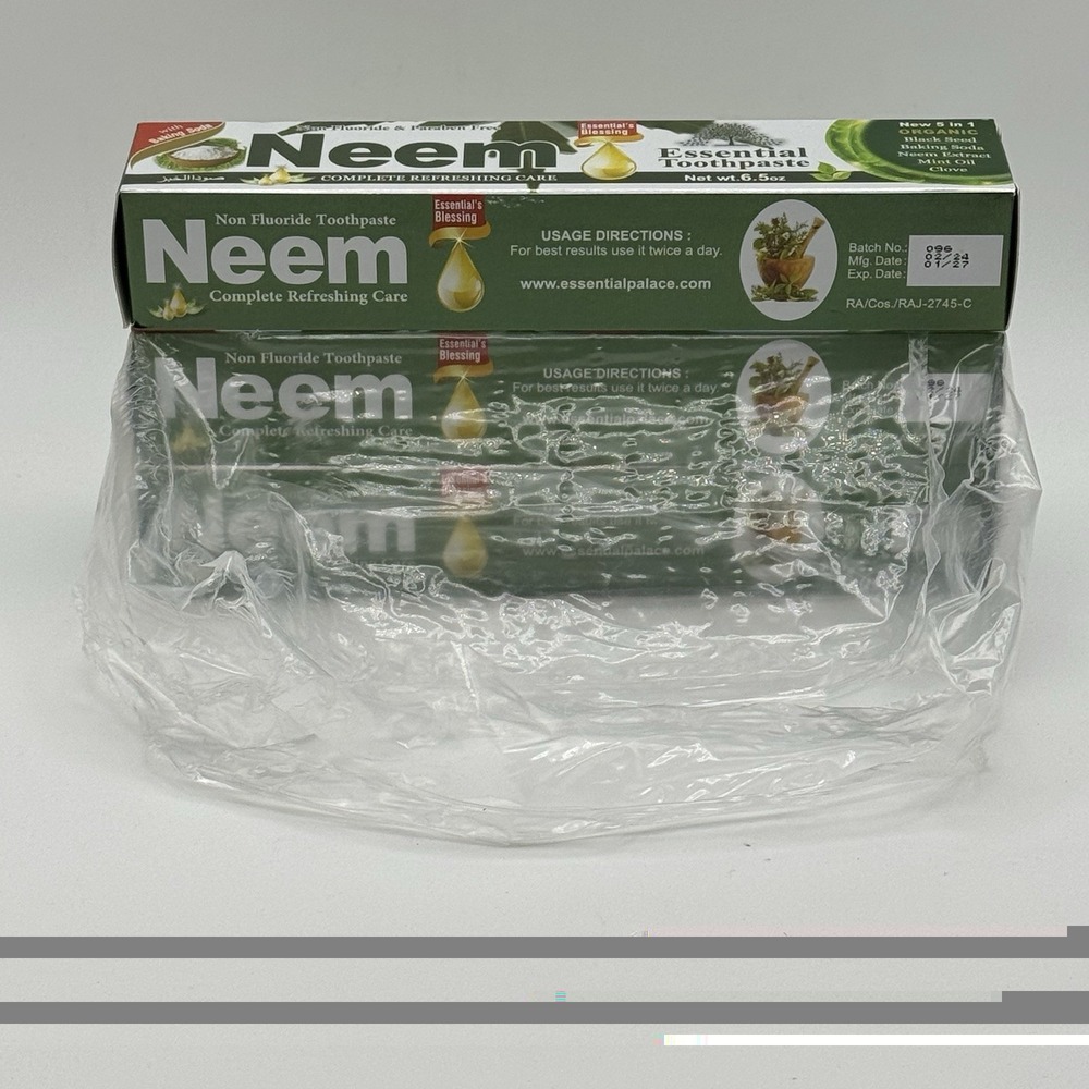 Essential‎ Palace Brand Neem Toothpaste 3 Pack 6.5oz Fluoride Free Exp 01/2027